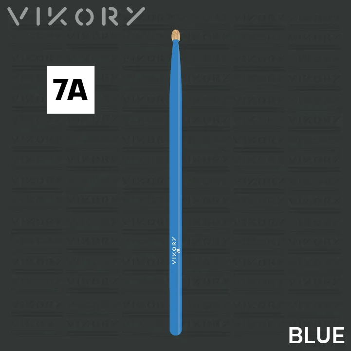 Baguette de batterie Blue 7A (bleues) - sur fond noir