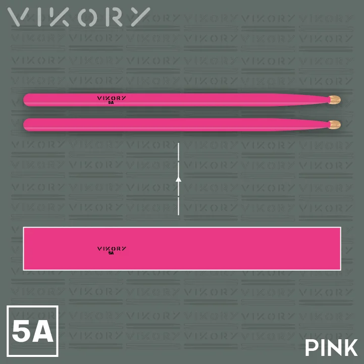 Design de la paire de baguettes de batterie Pink 5A (roses)