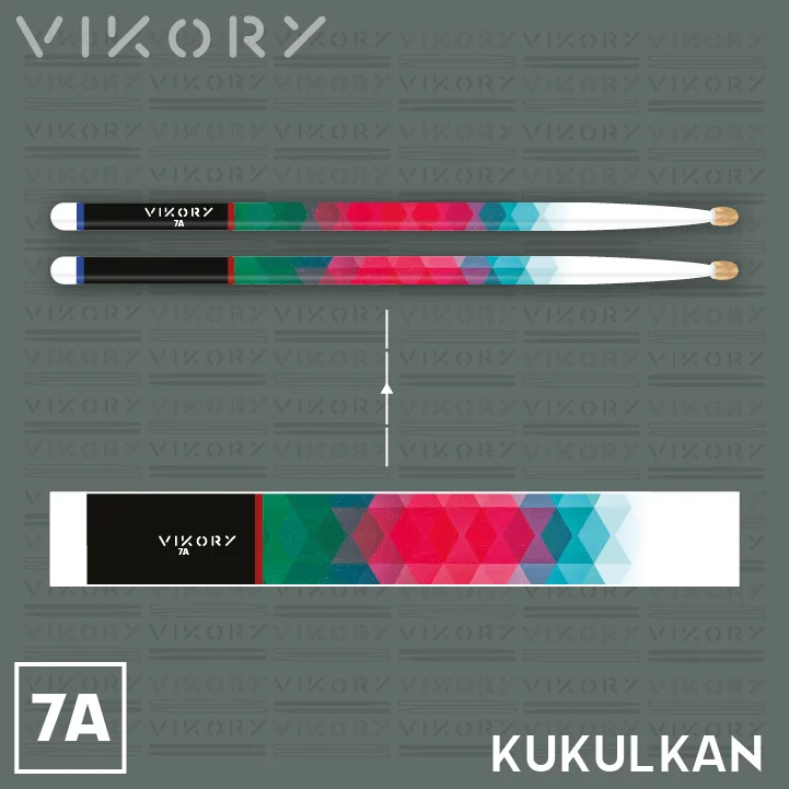 Design des baguettes de batterie VIKORY KUKULKAN 7A