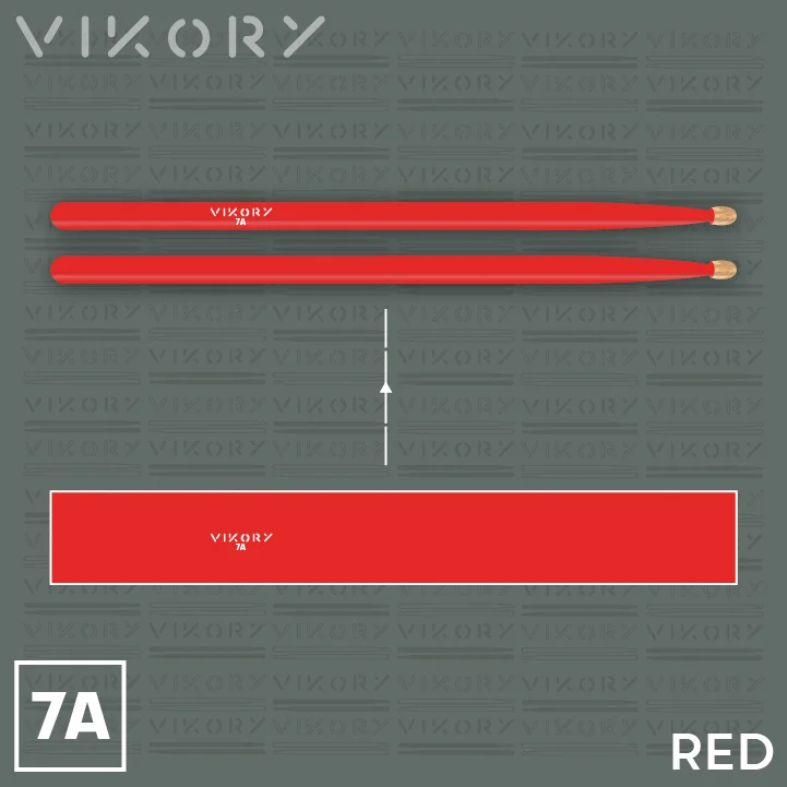 Design de la paire de baguettes de batterie Red 7A (rouges)