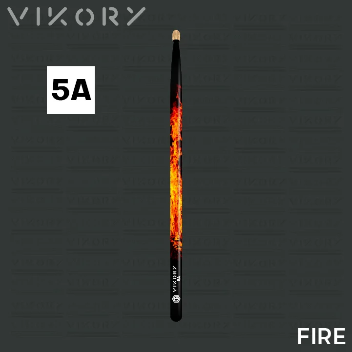 Baguette de batterie Fire 5A - sur fond noir