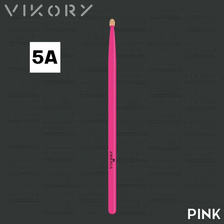 Baguette de batterie Pink 5A (roses) - sur fond noir
