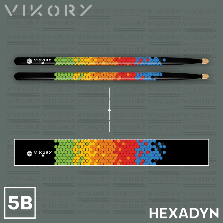 Paire de baguettes de batterie VIKORY Hexadyn 5B