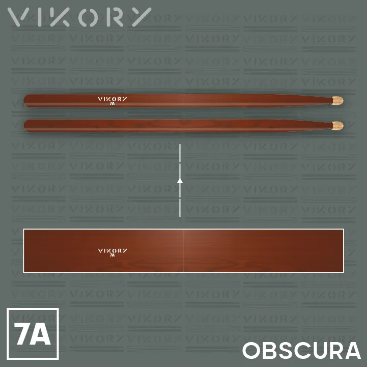 Design de la paire de baguettes de batterie Obscura 7A